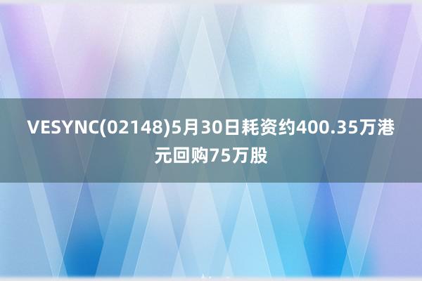 VESYNC(02148)5月30日耗资约400.35万港元回购75万股