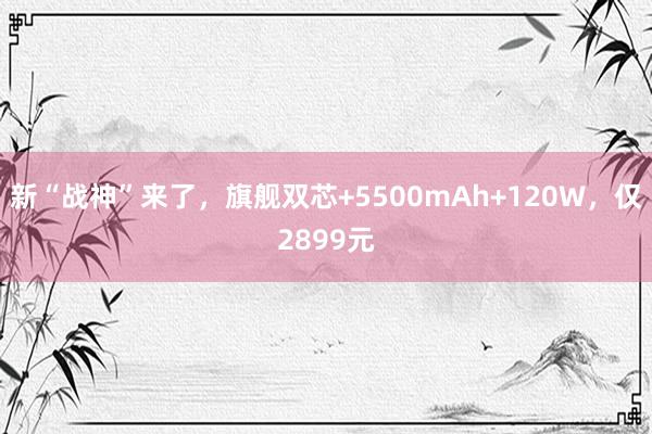 新“战神”来了，旗舰双芯+5500mAh+120W，仅2899元