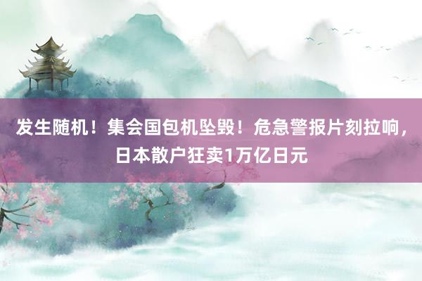 发生随机！集会国包机坠毁！危急警报片刻拉响，日本散户狂卖1万亿日元